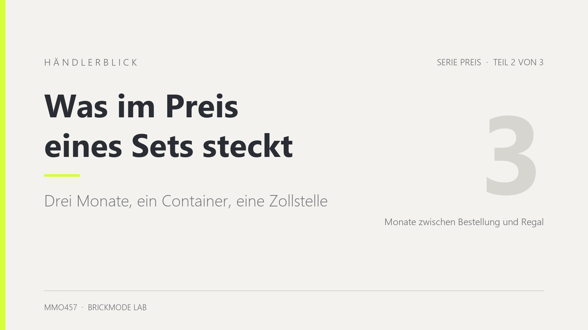 Was im Preis eines Sets steckt: drei Monate, ein Container und eine Zollstelle