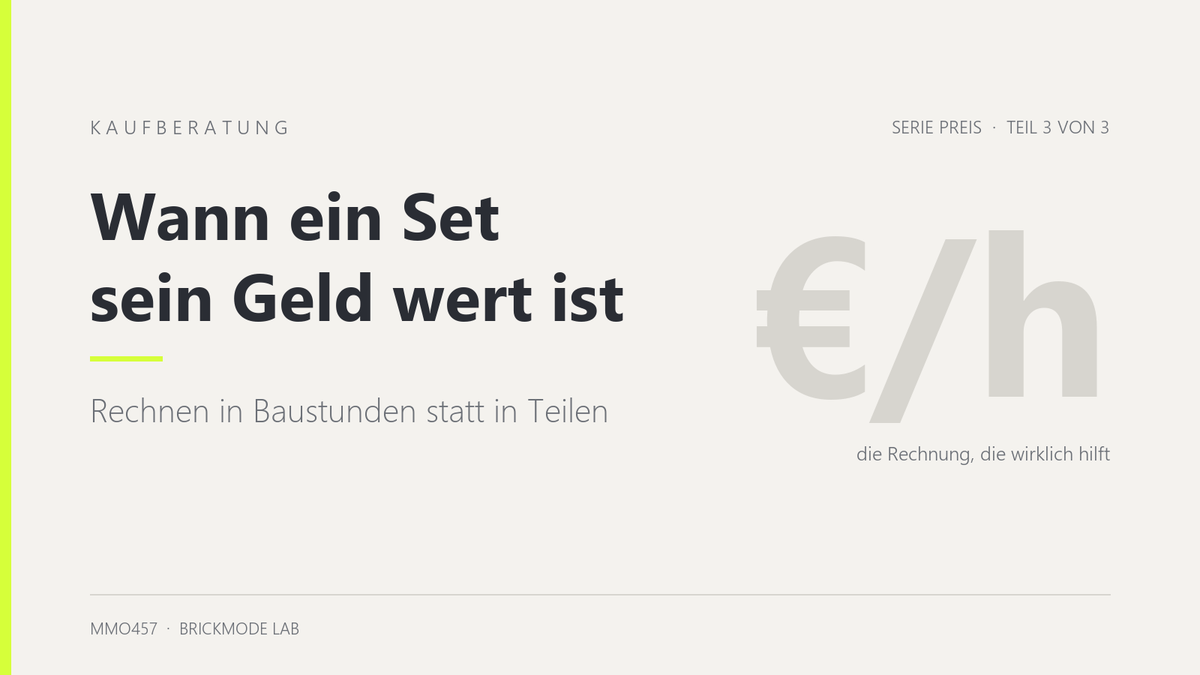 Wann ein Set sein Geld wert ist — und wann man besser wartet