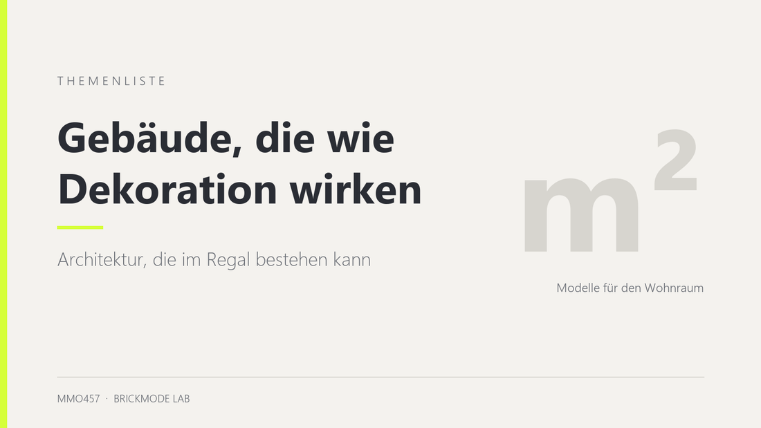 Klemmbaustein-Gebäude als Wohnraum-Dekoration — MMO457