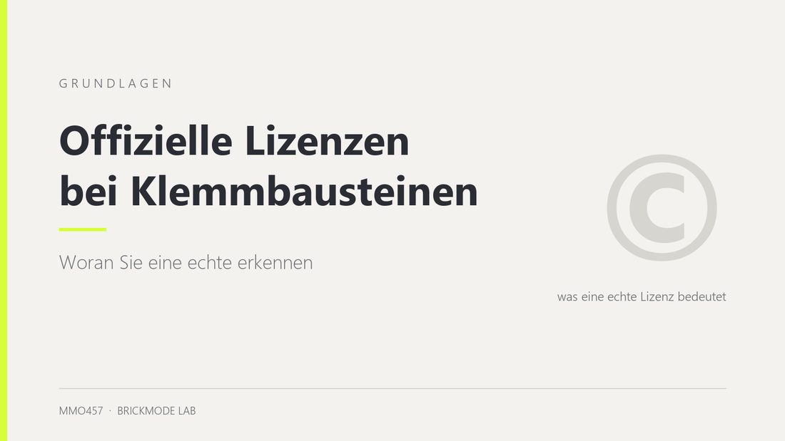 Offizielle Lizenzen bei Klemmbausteinen — MMO457