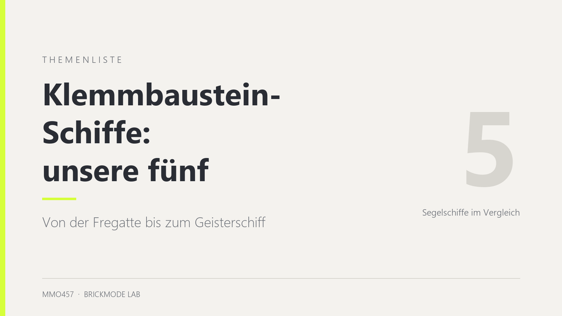 Klemmbaustein-Schiffe im Vergleich — MMO457