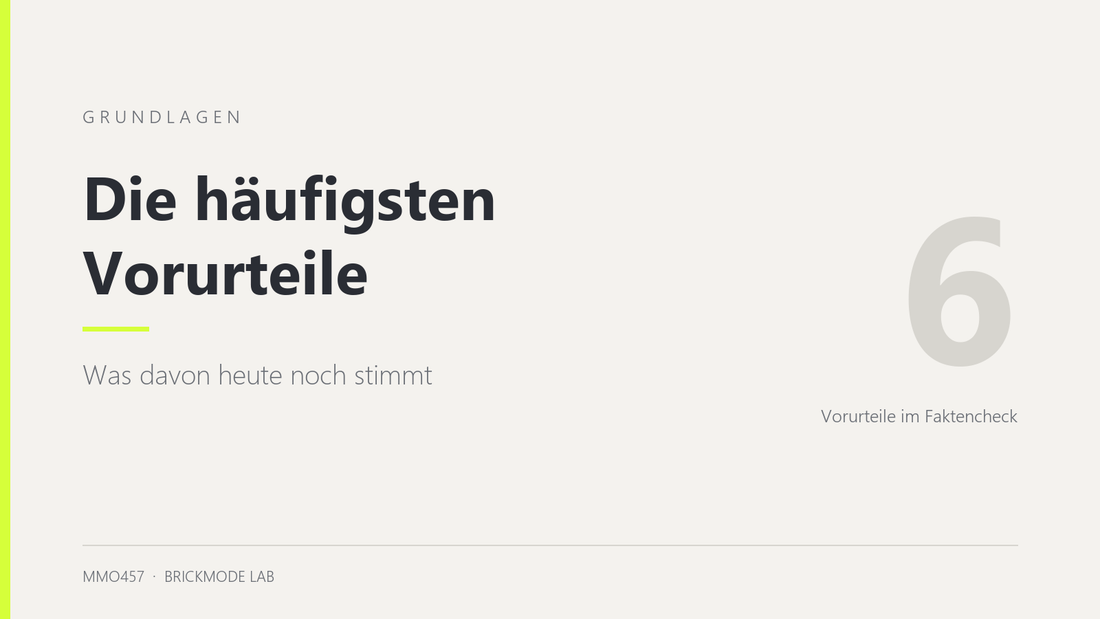 Die häufigsten Vorurteile über alternative Klemmbausteine