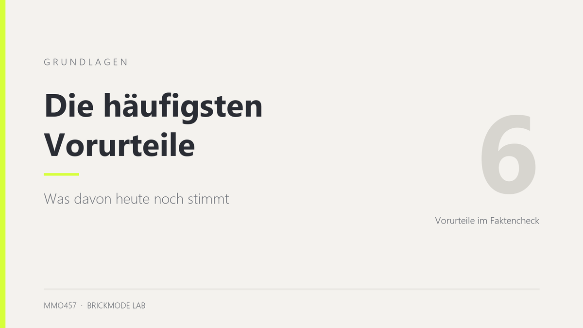 Die häufigsten Vorurteile über alternative Klemmbausteine