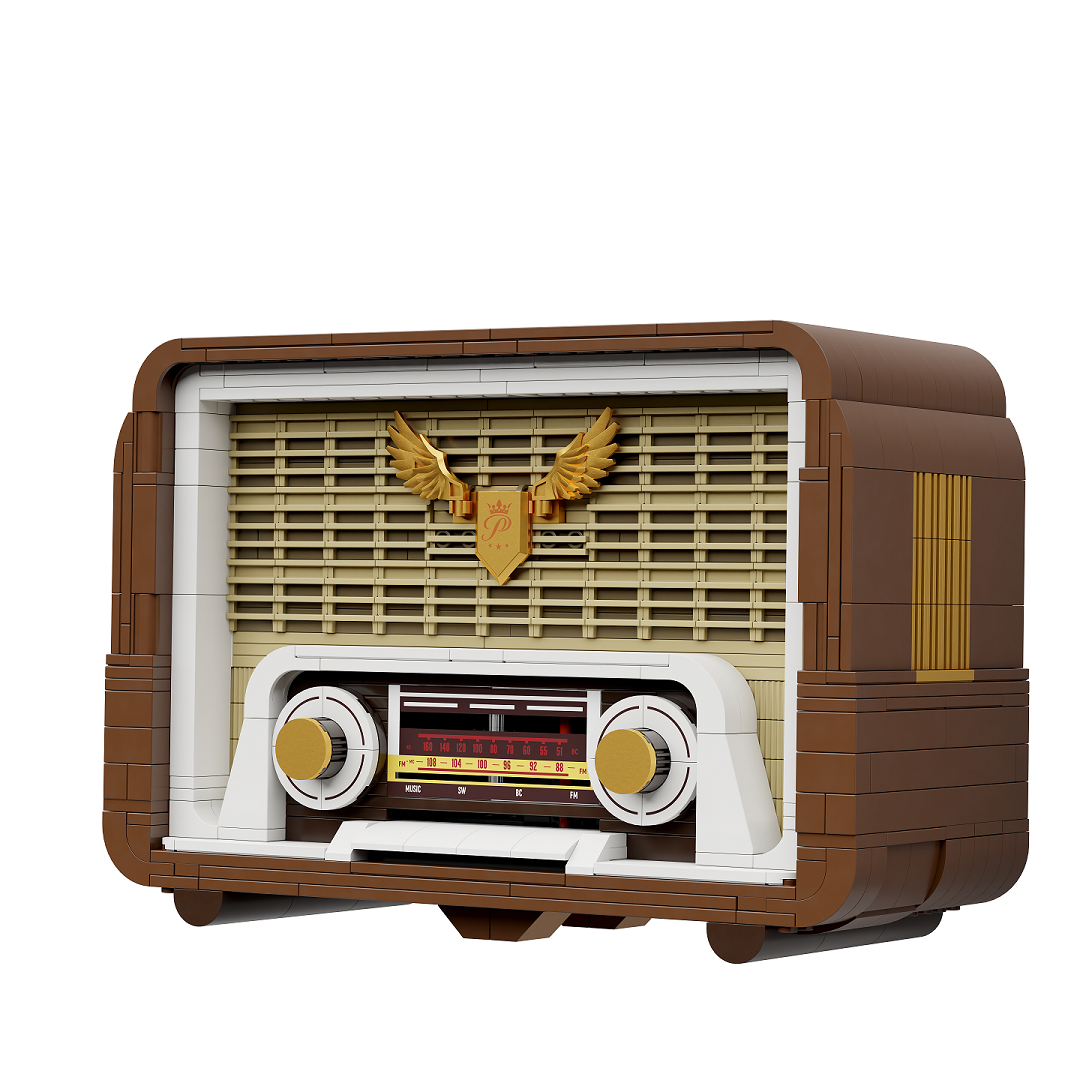 Pantasy 85048 Retro Radio Baustein Modell – Vintage Musikplayer, 811 Teile