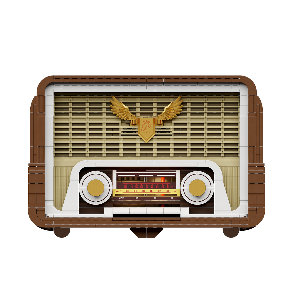 Pantasy 85048 Retro Radio Baustein Modell – Vintage Musikplayer, 811 Teile