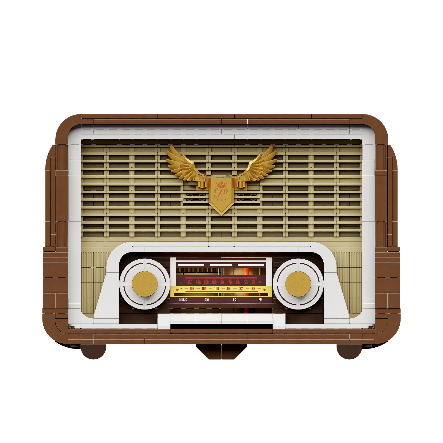 Pantasy 85048 Retro Radio Baustein Modell – Vintage Musikplayer, 811 Teile