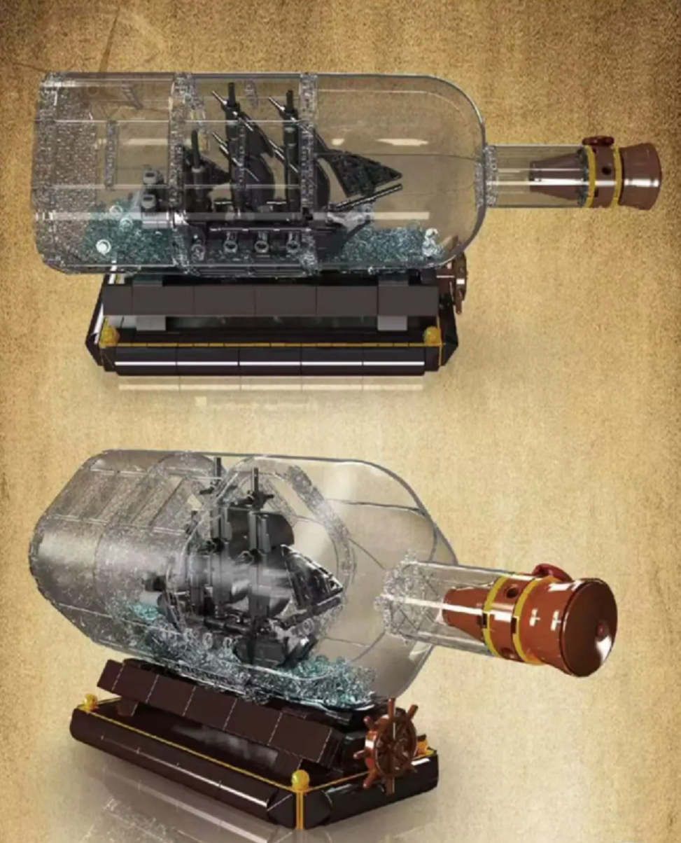 Mould King 10070S Black Pearl in a Bottle 778 Teile