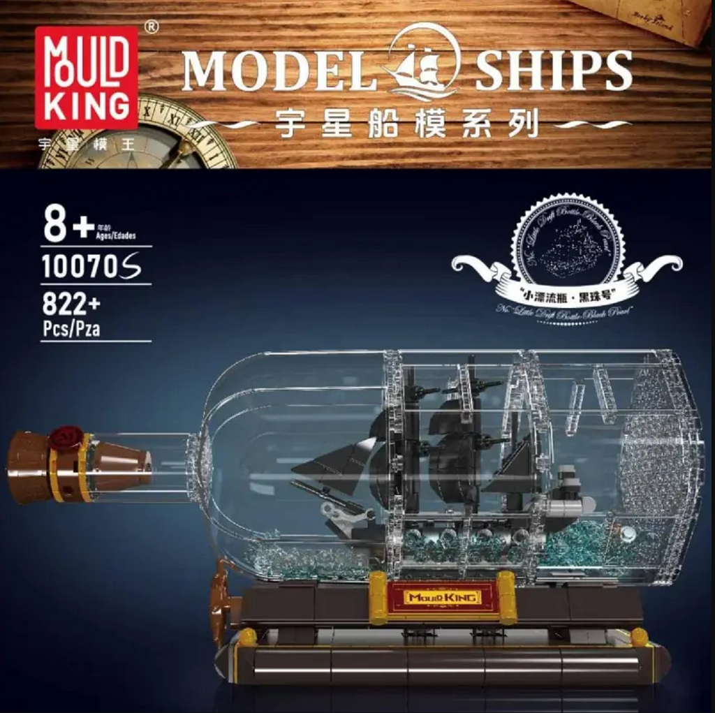 Mould King 10070S Black Pearl in a Bottle 778 Teile