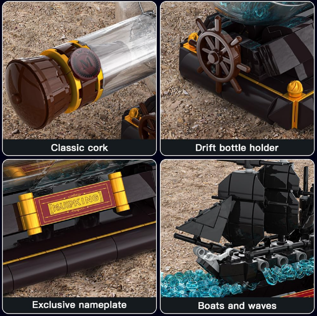 Mould King 10070S Black Pearl in a Bottle 778 Teile