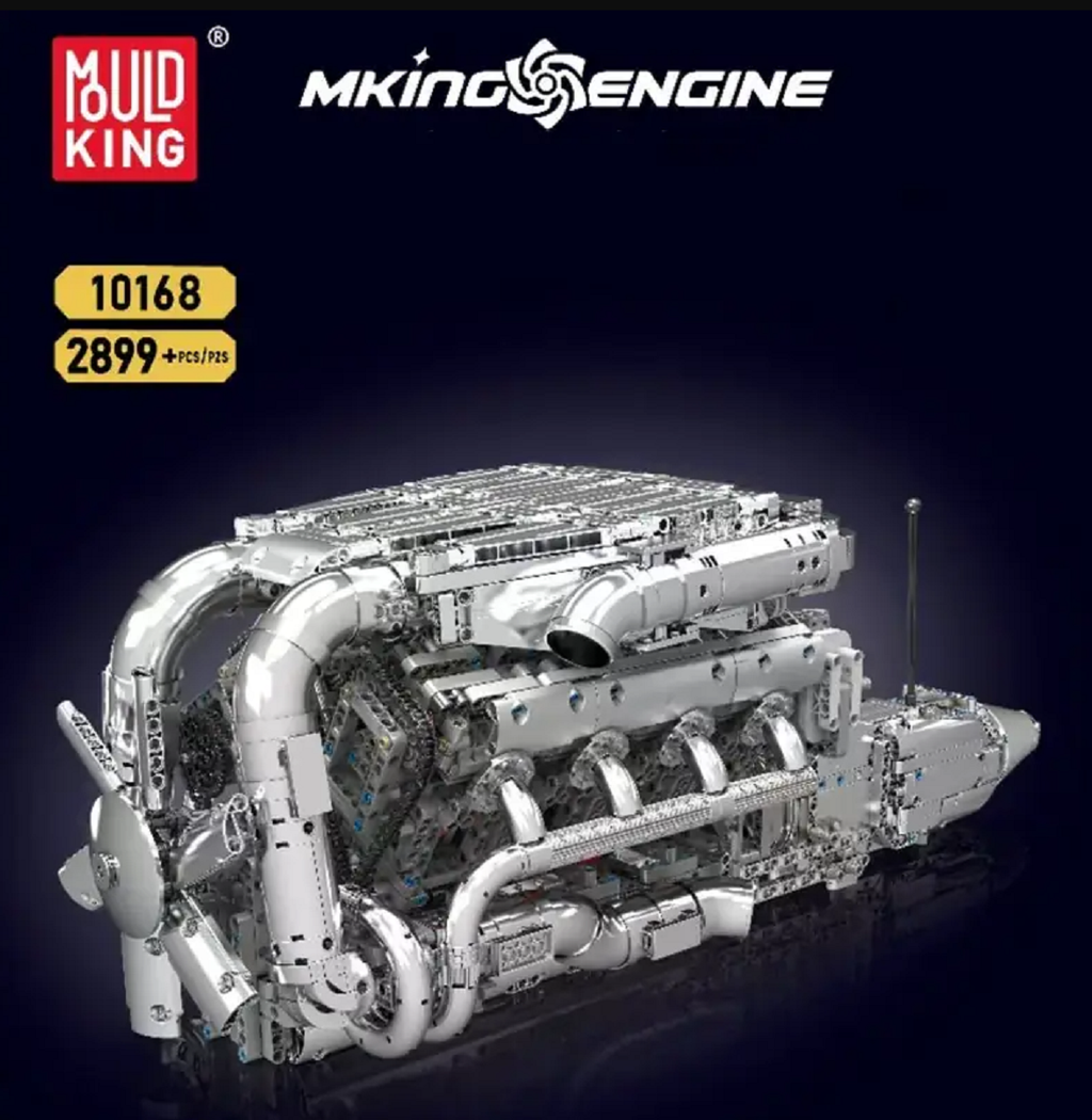 Mould King 10168 V8 Biturbo Motor mit 2.899 Teilen