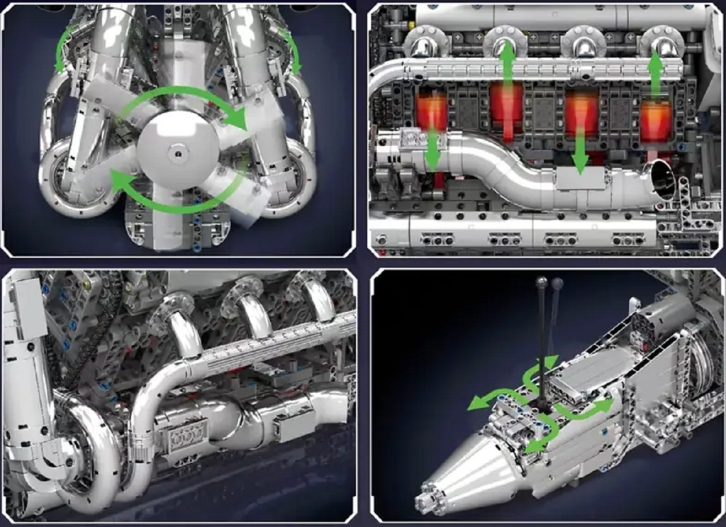 Mould King 10168 V8 Biturbo Motor mit 2.899 Teilen