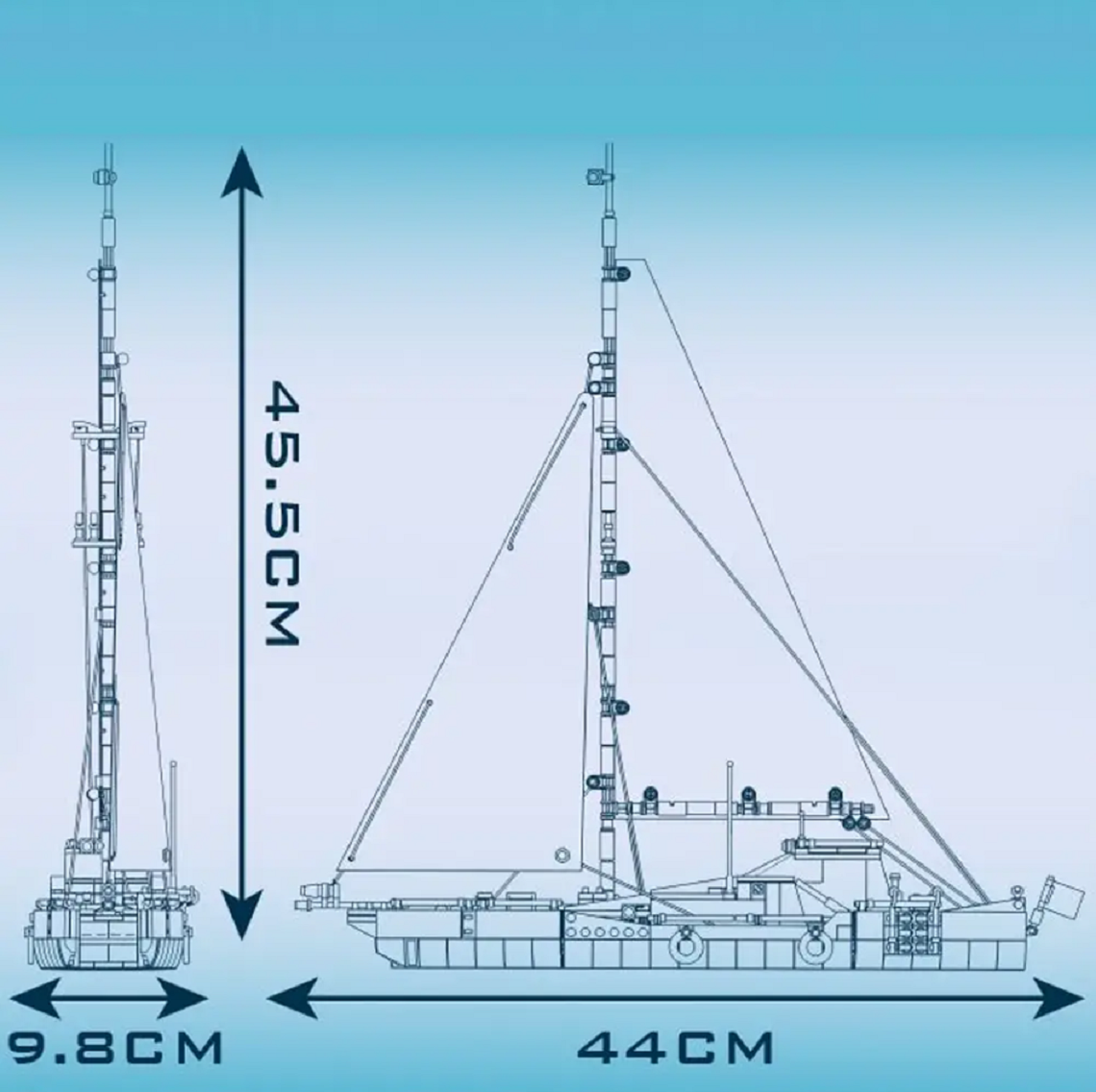 Mould King 10190 Modernes Segelboot 767 Teile