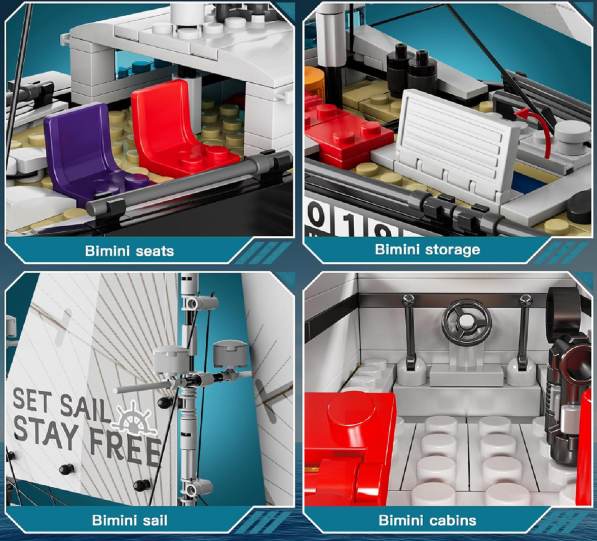 Mould King 10194 Zweimaster Segelboot 893 Teile