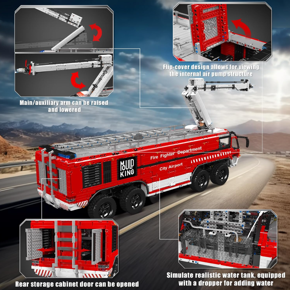 Mould King 19004S Feuerwehr Flughafen Rettungswagen 6.653 Teile