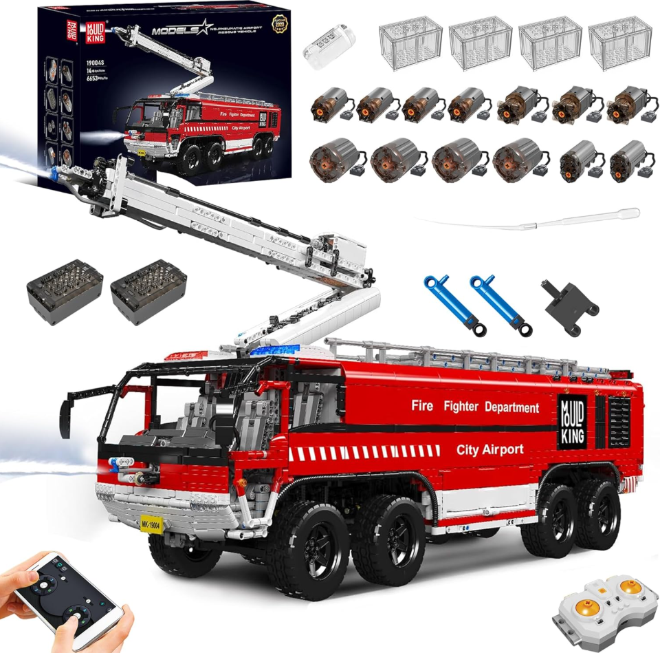 Mould King 19004S Feuerwehr Flughafen Rettungswagen 6.653 Teile