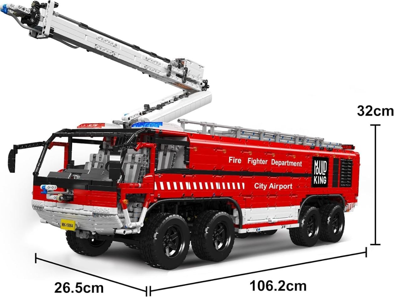 Mould King 19004S Feuerwehr Flughafen Rettungswagen 6.653 Teile