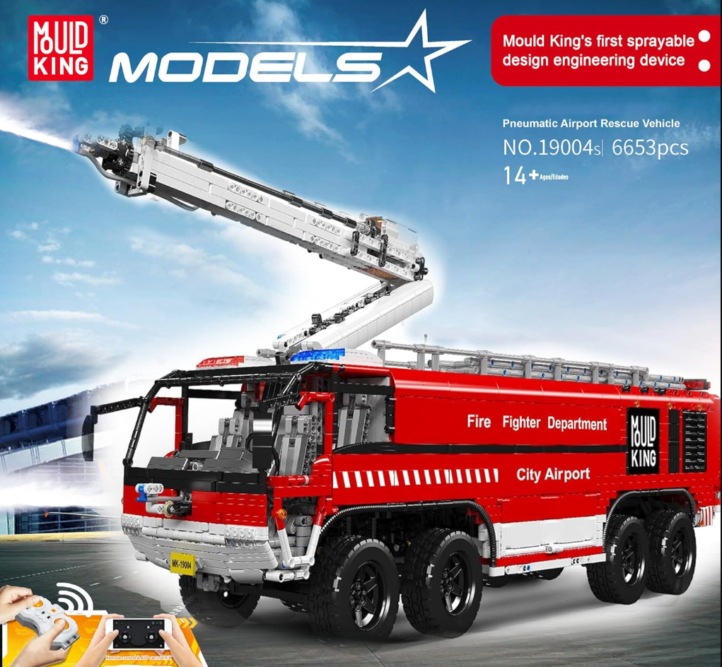 Mould King 19004S Feuerwehr Flughafen Rettungswagen 6.653 Teile