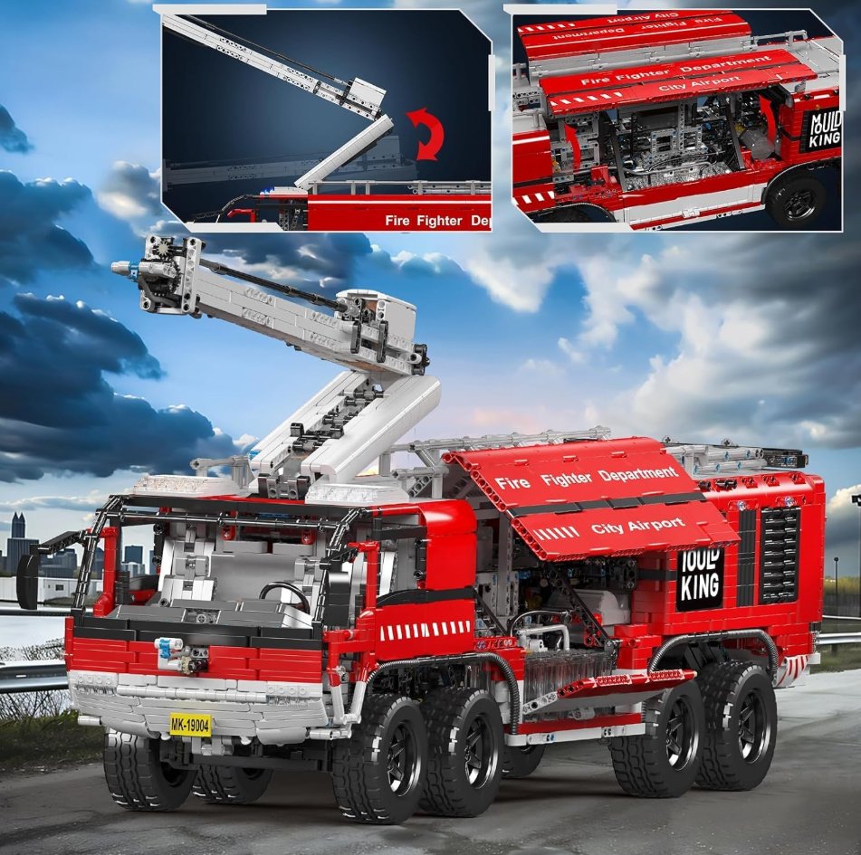 Mould King 19004S Feuerwehr Flughafen Rettungswagen 6.653 Teile