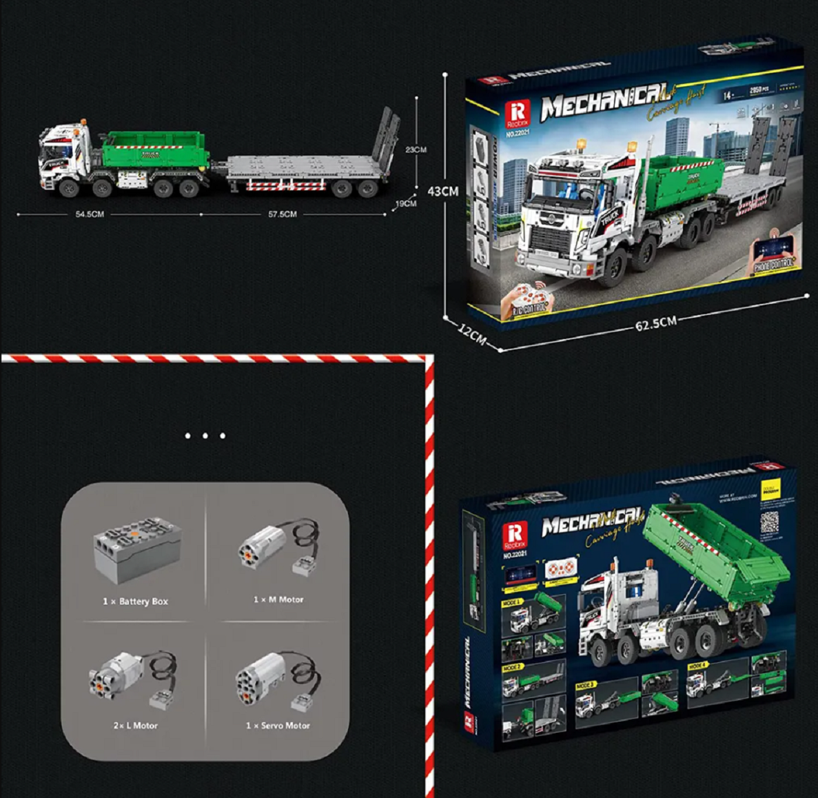 Reobrix 22021 Technik LKW 2.950 Teile