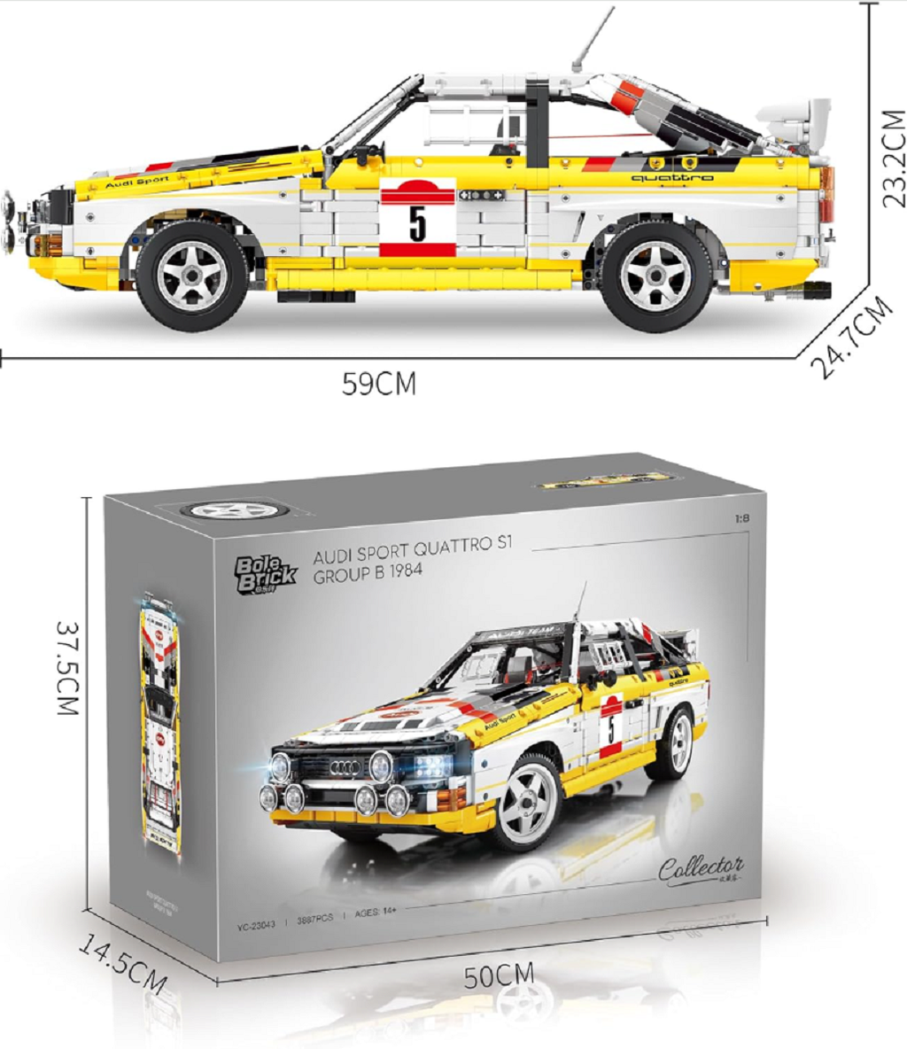 Bole Brick YC-23043 Audi Sport Quattro S1 mit 3.887 Teilen