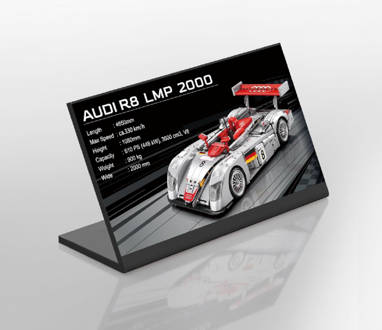 Bole Brick YC-23044 Audi R8 LM-P mit 2.426Teilen