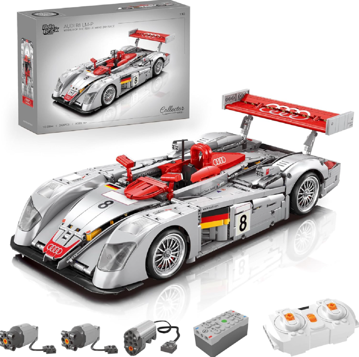 Bole Brick YC-23044 Audi R8 LM-P mit 2.426Teilen