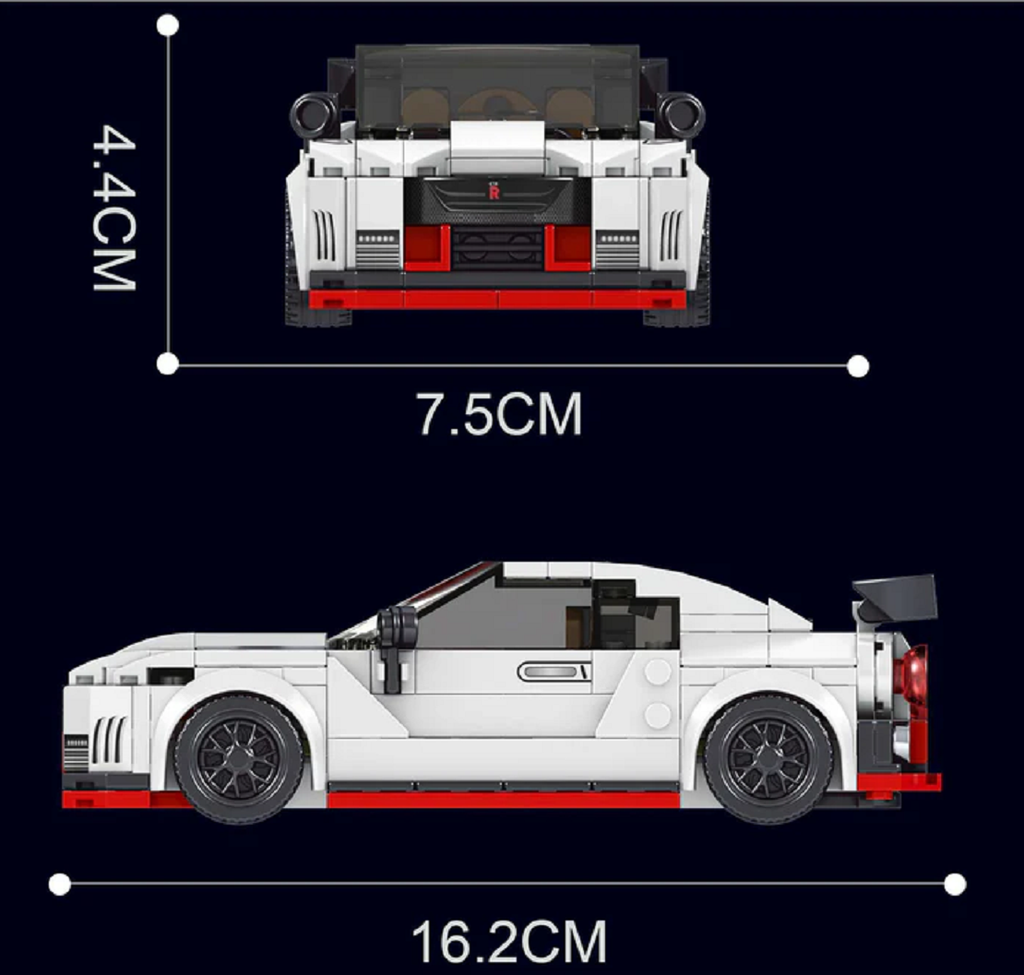 Mould King 27031S Speed Champion Nissan GT-R 356 Teile
