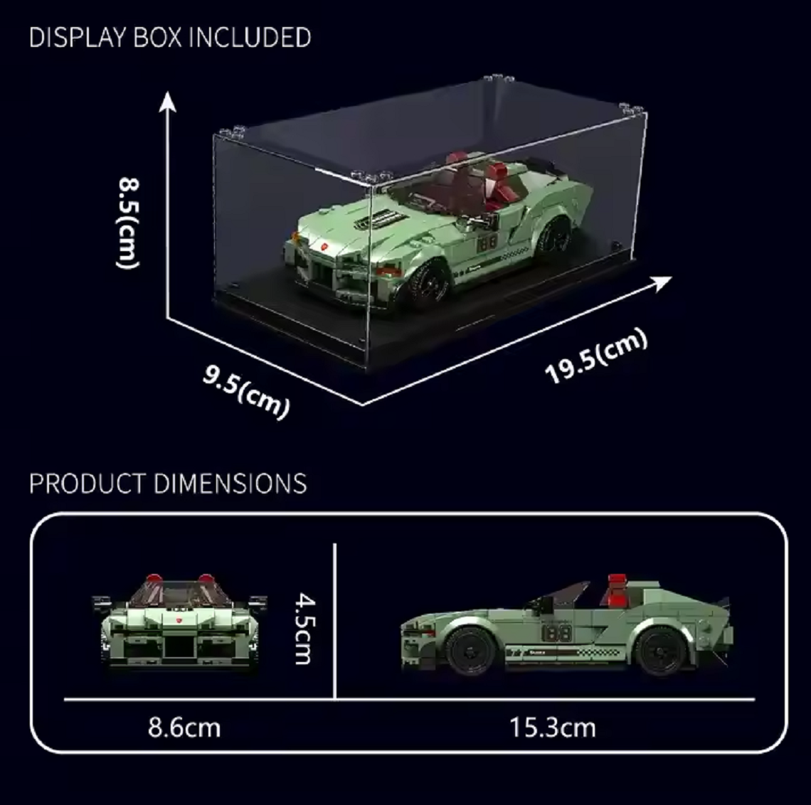 Mould King 27046S Speed Champion Supra Cabriolet 348 Teile