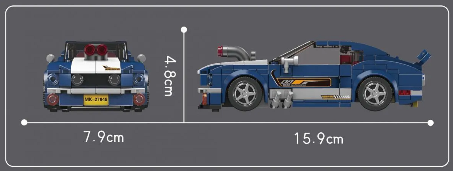 Mould King 27048S Speed Champion Super Mustang 376 Teile