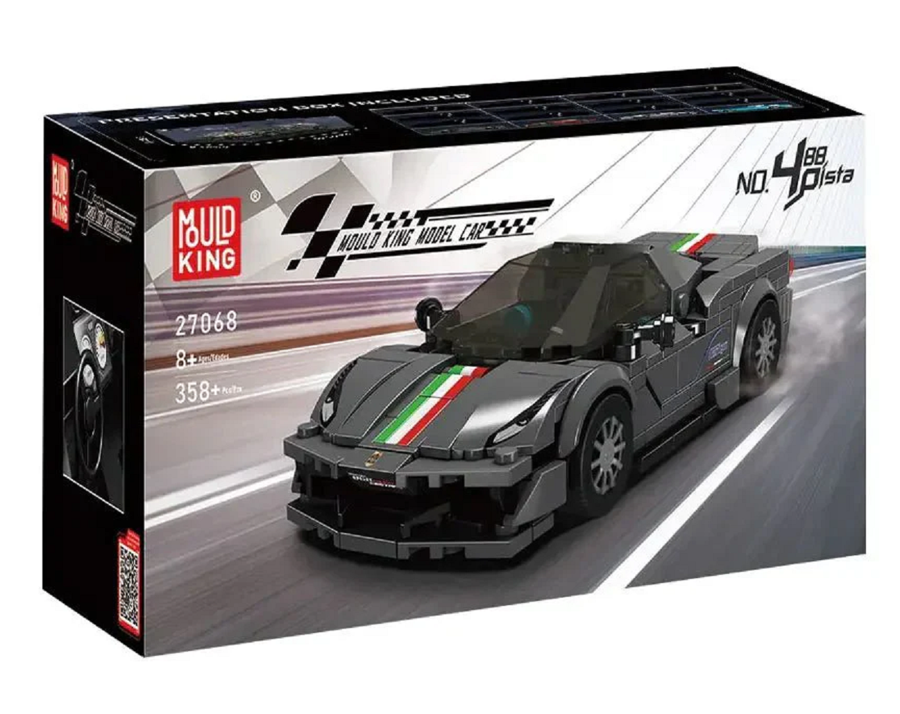 Mould King 27068S Speed Champion F488 Pista 358 Teile