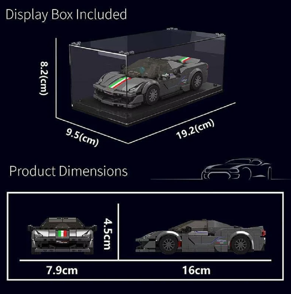 Mould King 27068S Speed Champion F488 Pista 358 Teile