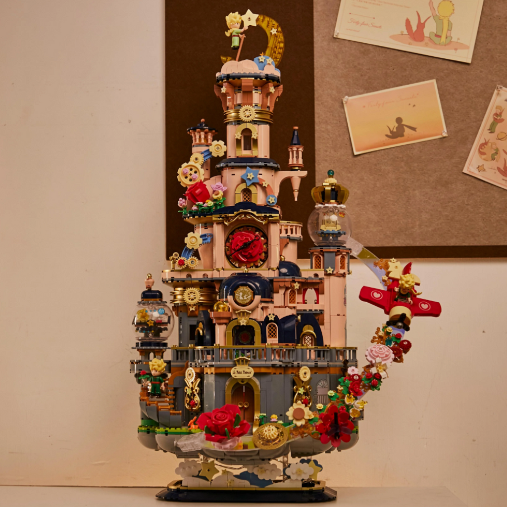 Pantasy 86326 Kleiner Prinz Sternenschloss Klemmbaustein Set – 3302 Teile Märchen Diorama Modell