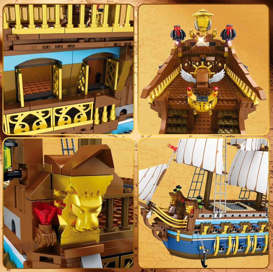 Reobrix 66011 The Sun Klemmbaustein Set – 2830 Teile Segelschiff Modell