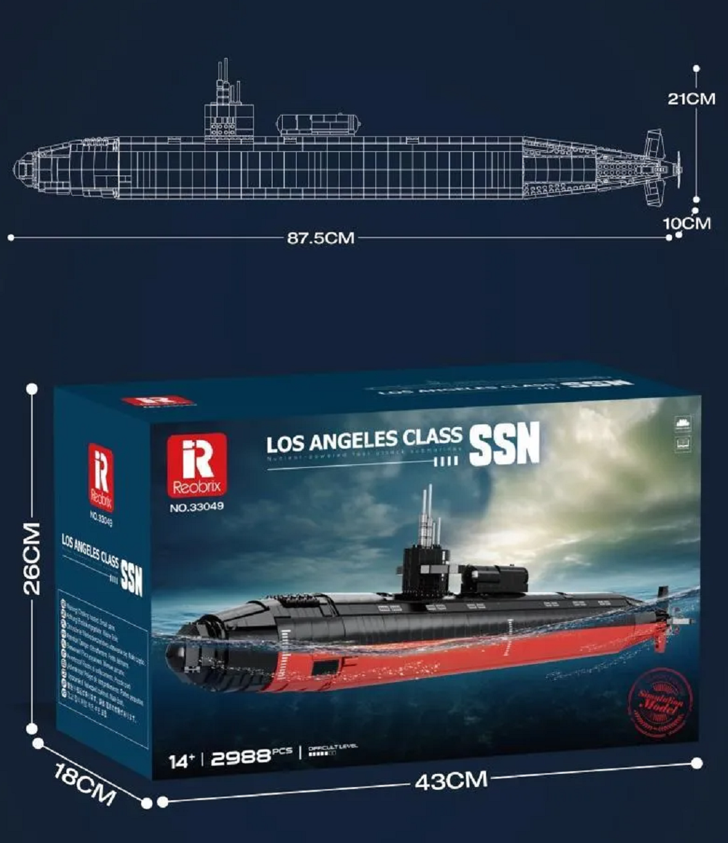 Reobrix 33049 U-Boot Los Angeles Klasse SSN 2.988 Teile