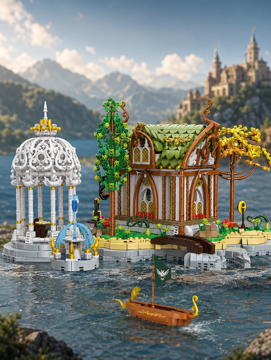 BAKA 33238 The Elven Tavern  2.867 Teile Valley Twilight Klemmbaustein Set