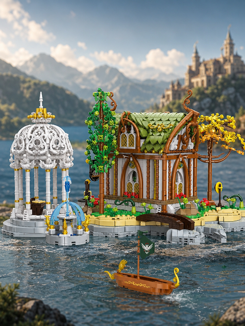 BAKA 33238 The Elven Tavern  2.867 Teile Valley Twilight Klemmbaustein Set