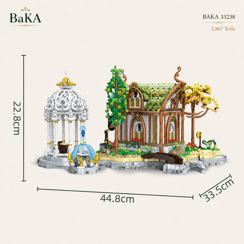 BAKA 33238 The Elven Tavern  2.867 Teile Valley Twilight Klemmbaustein Set