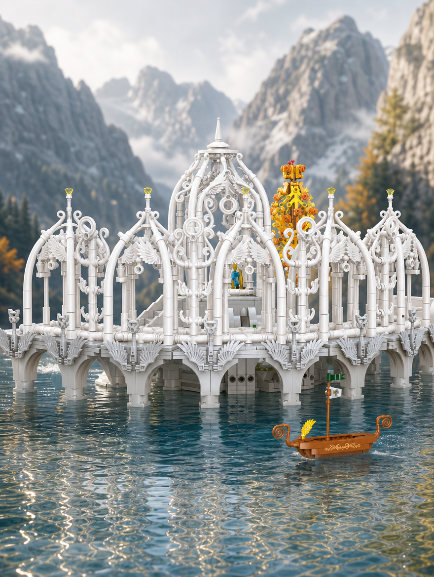 BAKA 33239 Corridor of Wonder 2.052 Teile Valley Twilight Klemmbaustein Set