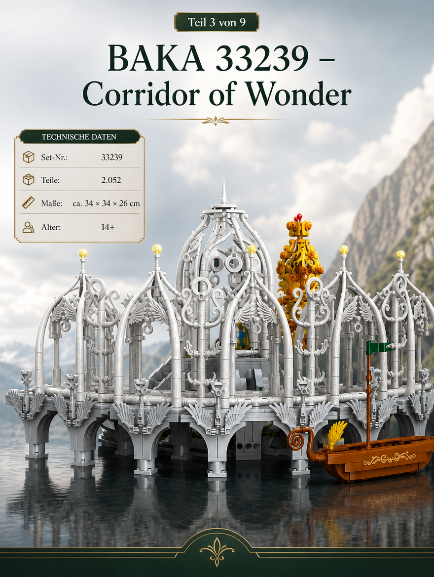 BAKA 33239 Corridor of Wonder 2.052 Teile Valley Twilight Klemmbaustein Set