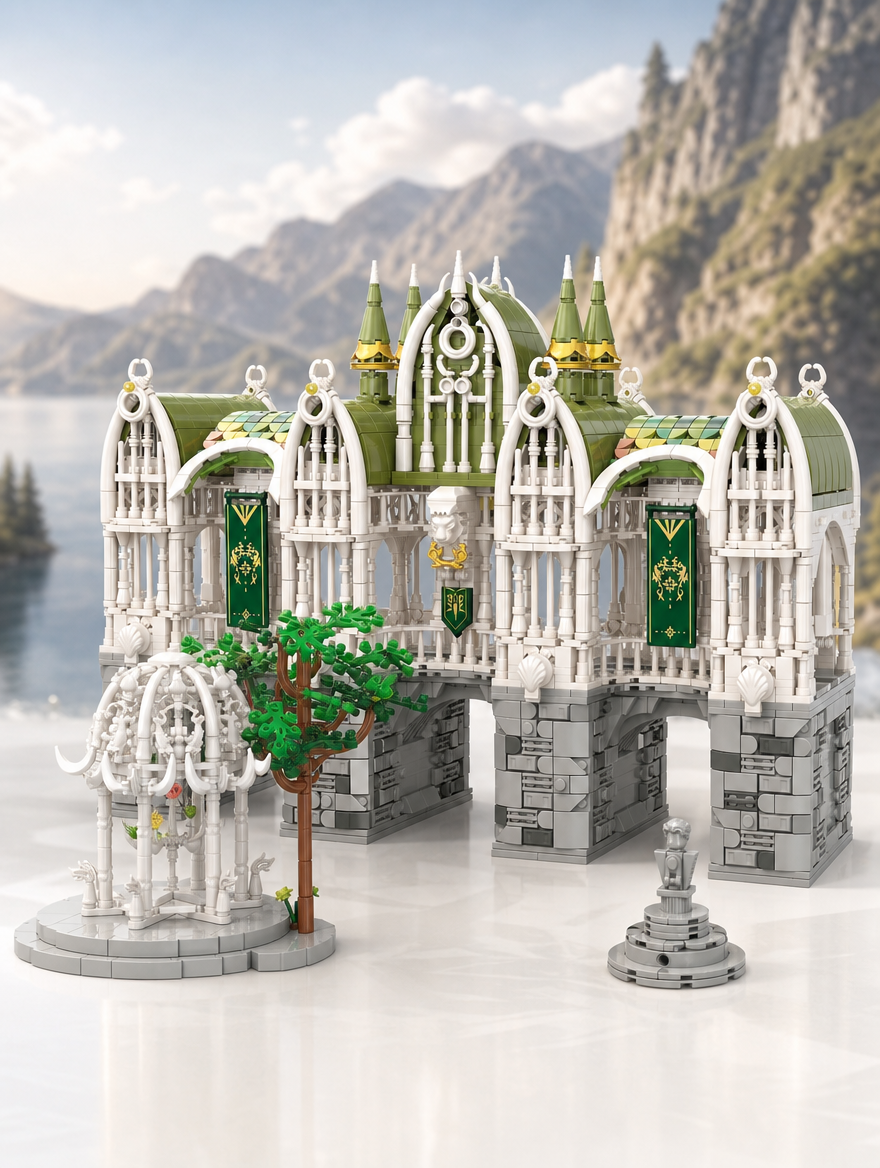 BAKA 33240 Bridge of Courage 3.035 Teile Valley Twilight Klemmbaustein Set