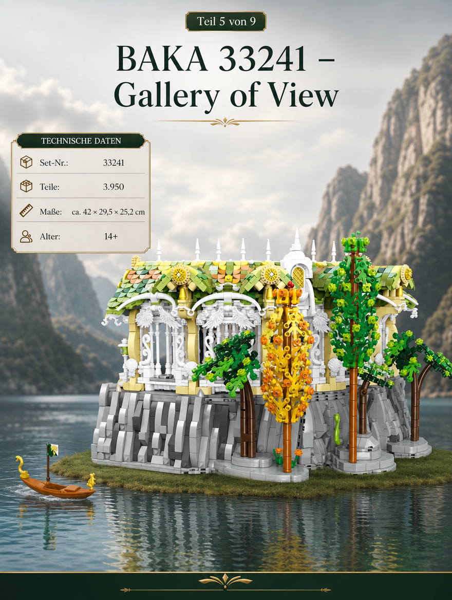 BAKA 33241 Gallery of View 3.950 Teile Valley Twilight Klemmbaustein Set