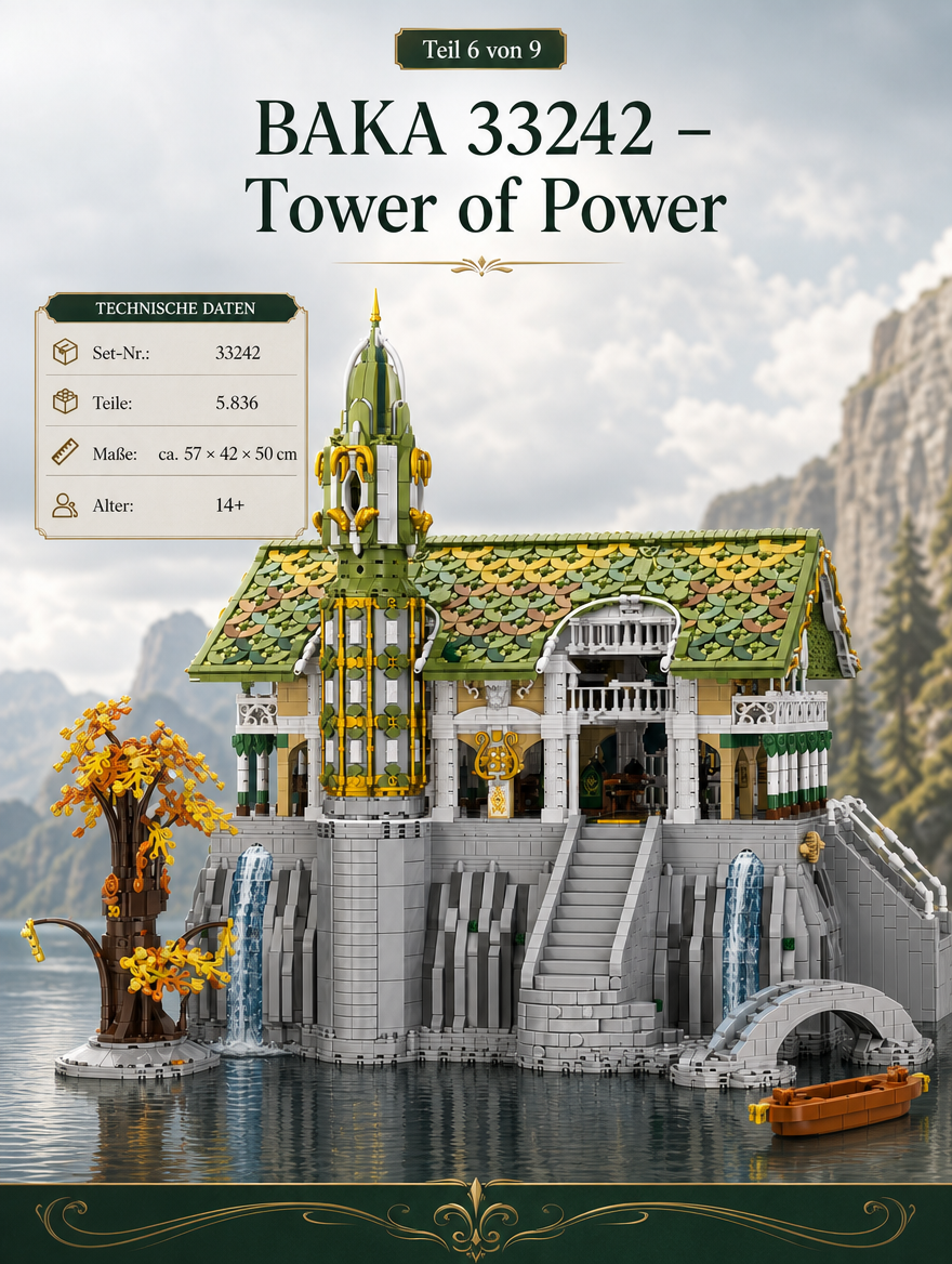 BAKA 33242 Tower of Power 5.836 Teile Valley Twilight Klemmbaustein Set