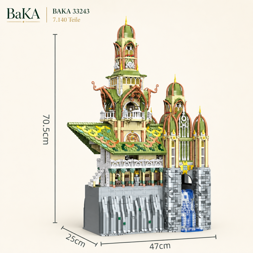 BAKA 33243 Brotherhood of Harpist 7.140 Teile Valley Twilight Klemmbaustein Set