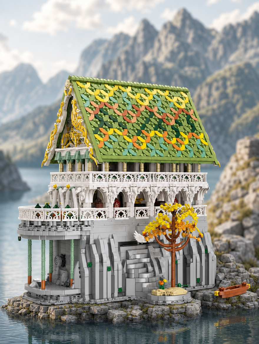 BAKA 33244 Hall of Guests 5.044 Teile Valley Twilight Klemmbaustein Set