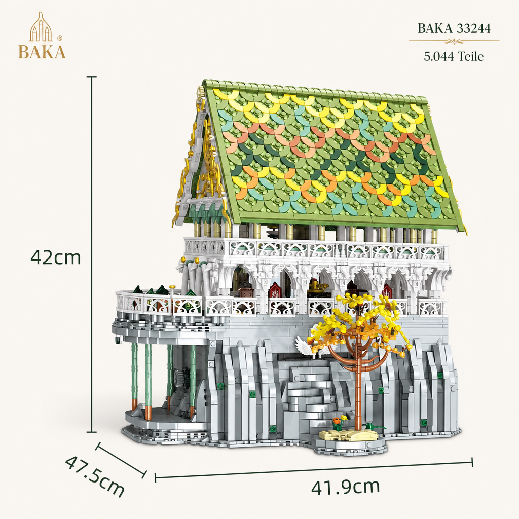 BAKA 33244 Hall of Guests 5.044 Teile Valley Twilight Klemmbaustein Set