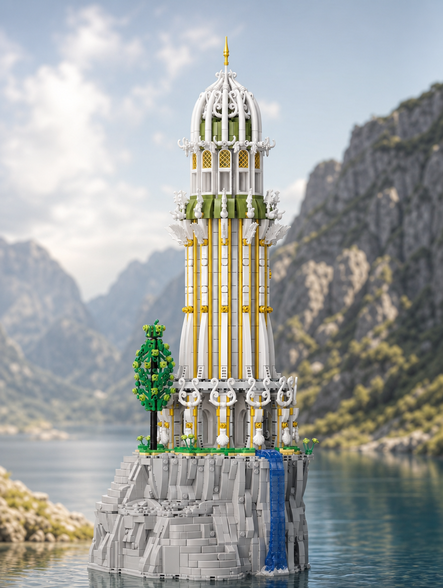 BAKA 33245 Tower of Zodiac 3.726 Teile Valley Twilight Klemmbaustein Set