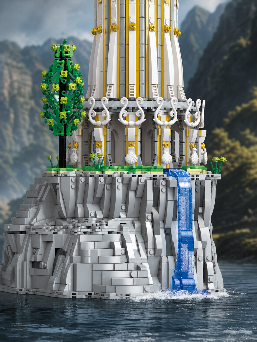 BAKA 33245 Tower of Zodiac 3.726 Teile Valley Twilight Klemmbaustein Set