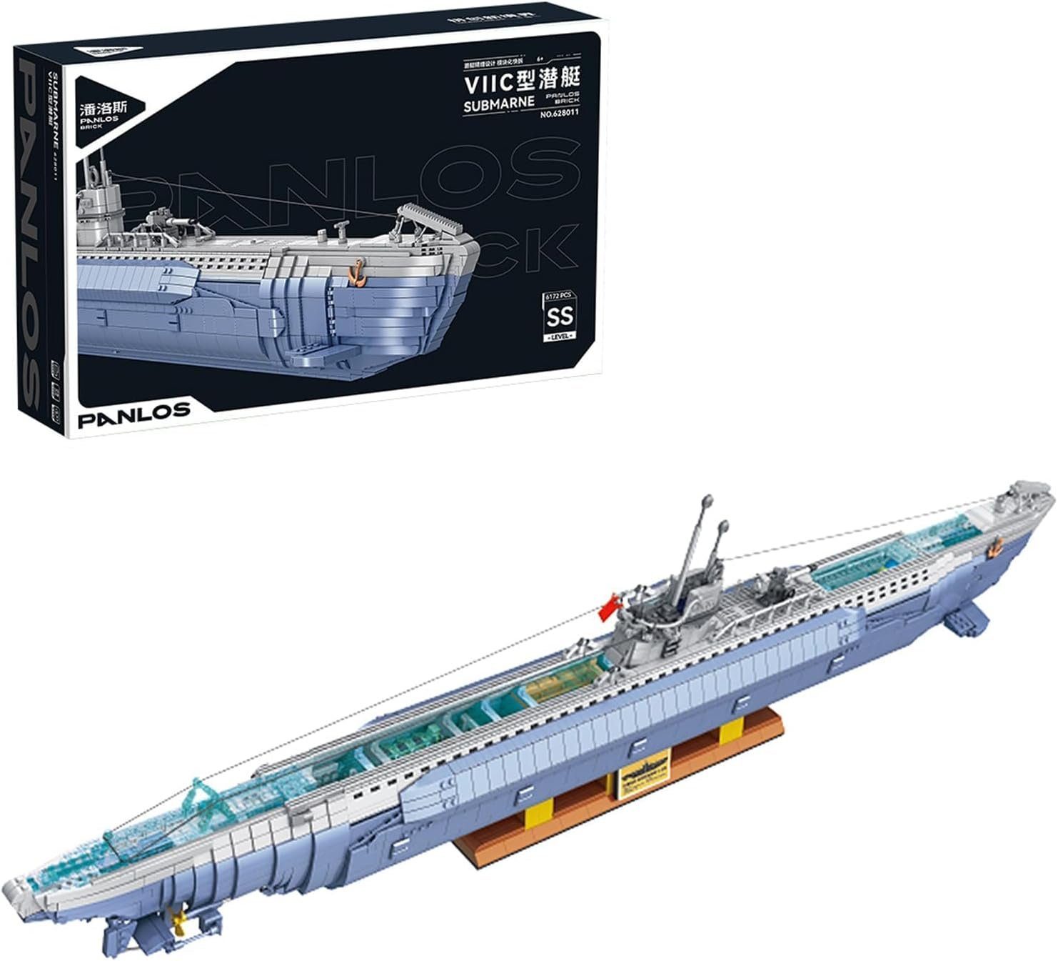 Panlos 628011 VIIC Submarine U-552 Klemmbaustein Set – 6712 Teile U-Boot