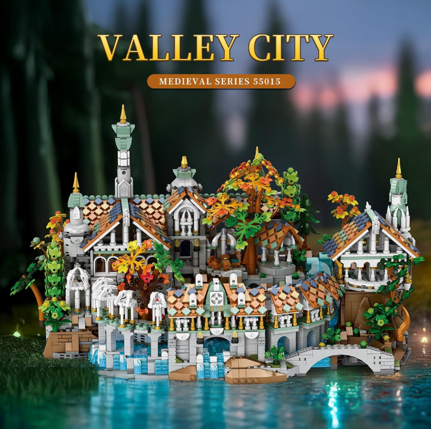 Reobrix 55015 Duskvale Sanctum Mittelalter Tal-Stadt 4.406 Teile