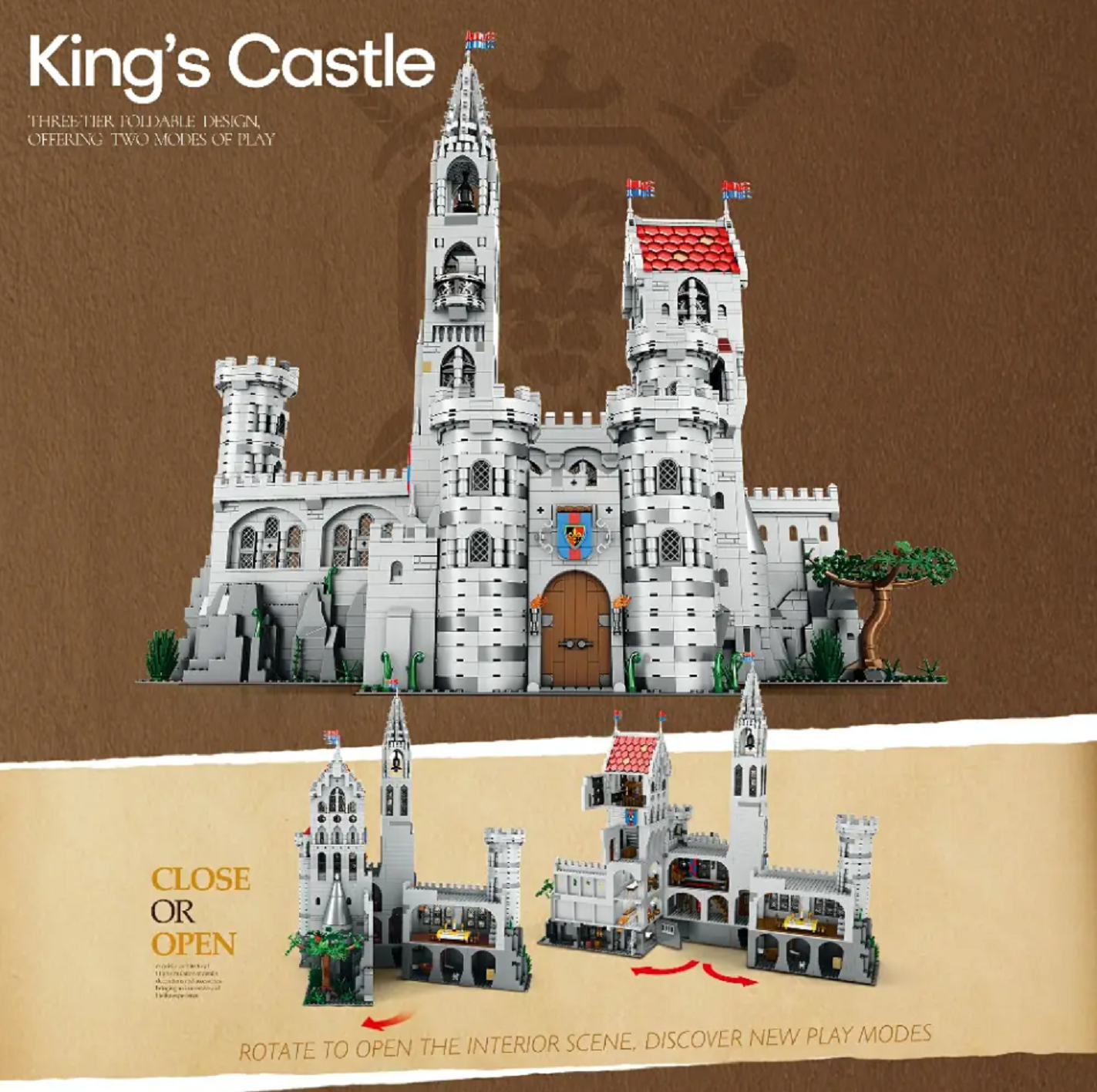 Reobrix 55016 King`s Castle mittelalterliches Schloß 4.000 Teile